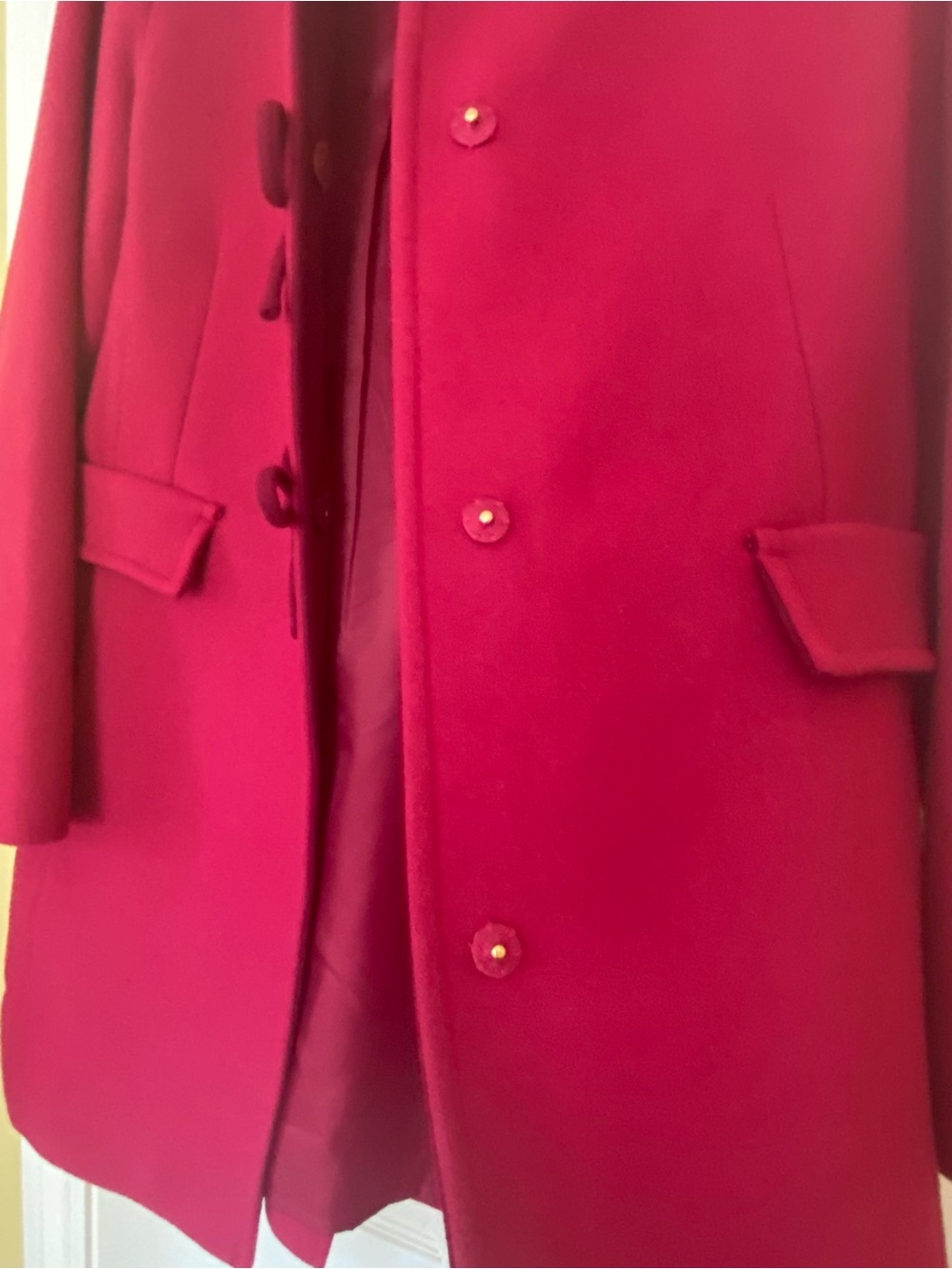 Women’s Kate Spade Magenta Pea Coat - Picture 6 of 7